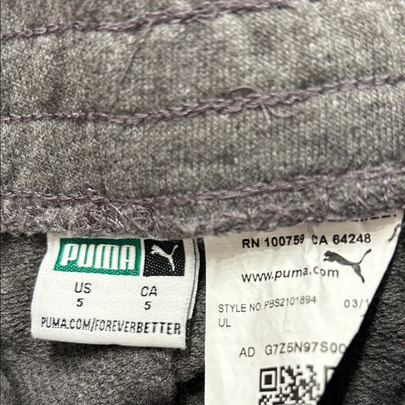 Puma Kids Charcoal Heather Grey Joggers - Picture 2 of 4